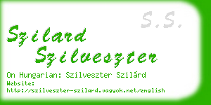 szilard szilveszter business card