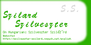 szilard szilveszter business card